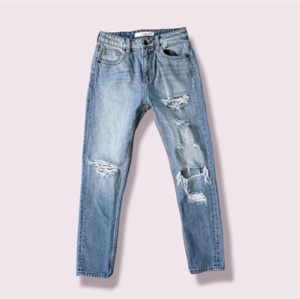 Hidden Distressed High Waisted Jeans Size 34